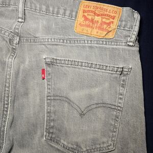 Levi’s 514 Blank Red Tab Men’s Jeans 36x30 Gray Faded Straight Fit Distressed